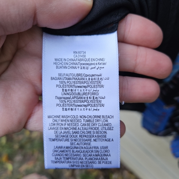 BCBGMaxAzria fit and flare long sleeve mini dress black and blue with arrows 6 - Picture 6 of 7